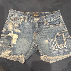 Girls Polo by Ralph Lauren Blue Denim Shorts